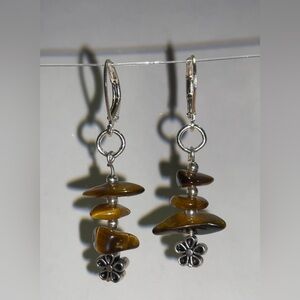Handmade stone earrings